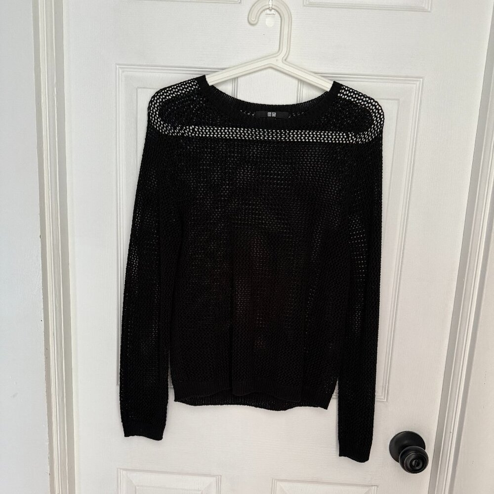 Uniqlo 3D Knit Mesh Sweater Black S